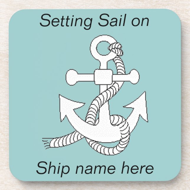 Ensemble de dessous de verre - Ancre de navire (Devant)