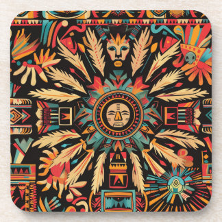 Ensemble de Dessous de verre bleu céleste "Aztec D