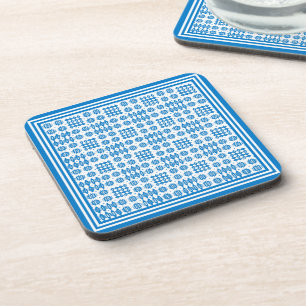 Ensemble de Dessous de verre Bleu clair Motif de t