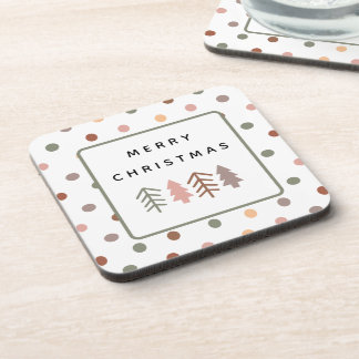 Ensemble de dessous de verre Boho Joyeux Noël Arbr