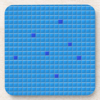 Ensemble de dessous de verre - Carré bleu mosaïque