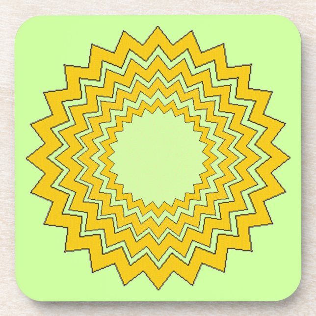 Ensemble de dessous de verre - cercles concentriqu (Devant)