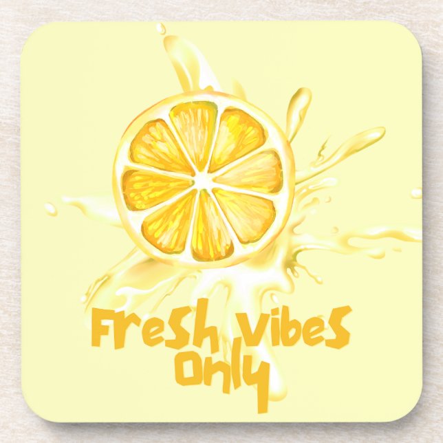 Ensemble de dessous de verre Citrus frais - Dessin (Devant)