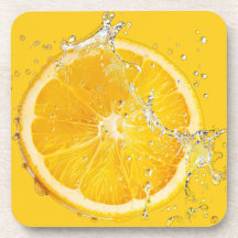 Ensemble de dessous de verre Citrus frais - Dessin