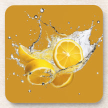 Ensemble de dessous de verre Citrus frais - Dessin