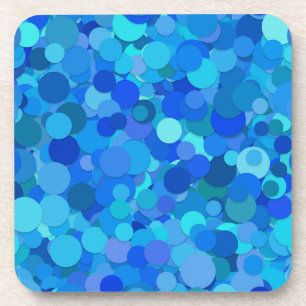 ensemble de dessous de verre confetti point bleu