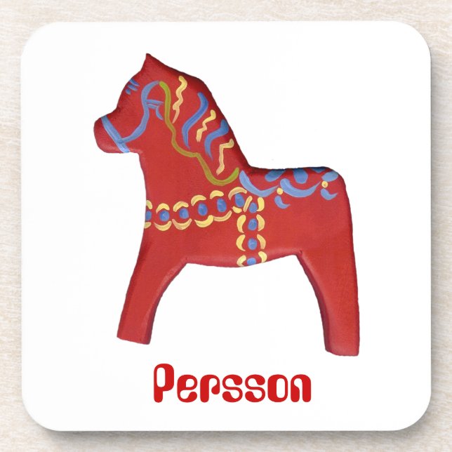 Ensemble de Dessous de verre Dala Horse Personnali (Devant)