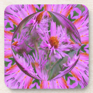 Ensemble de Dessous de verre d'art floral Abstrait