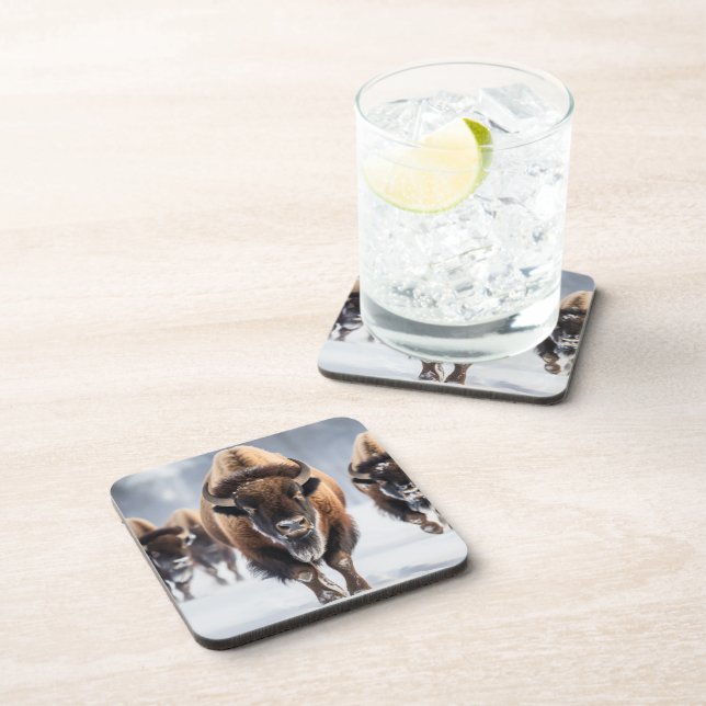 Ensemble de Dessous de verre de Buffalo de Yellows (Côté Droit)