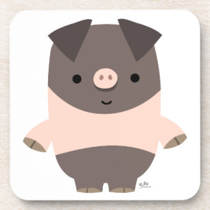 Ensemble de Dessous de verre de cochon cartonné tr
