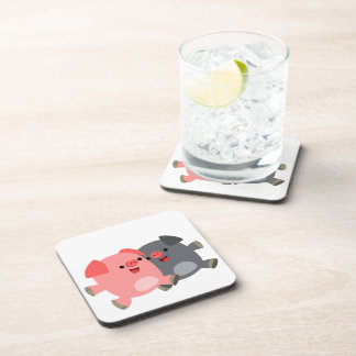 Ensemble de Dessous de verre de cochons de dessin