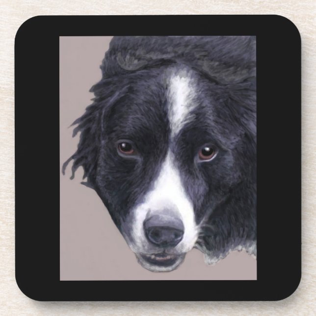 ensemble de dessous de verre de liège - collie fro (Devant)