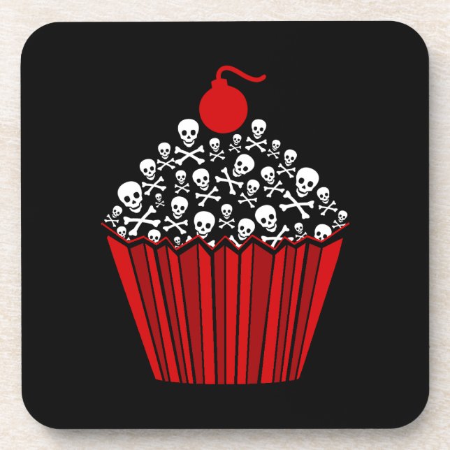 Ensemble de Dessous de verre de liège Cupcake (Devant)