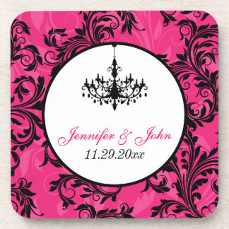 Ensemble de Dessous de verre de lustre blanc rose
