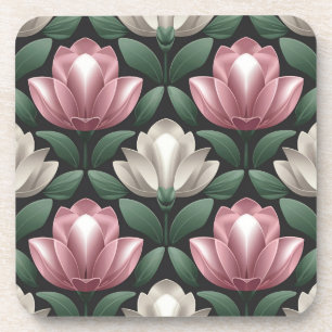 Ensemble de Dessous de verre de Magnolias Rose bla