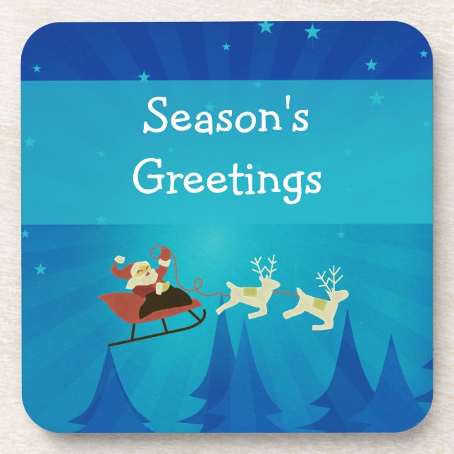 Ensemble de Dessous de verre de scène d'hiver père (Devant)