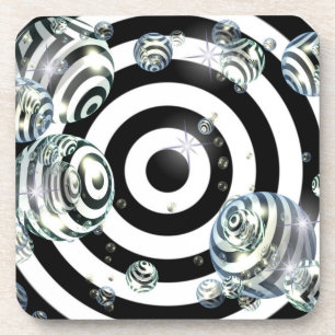 ensemble de dessous de verre de sphères optiques