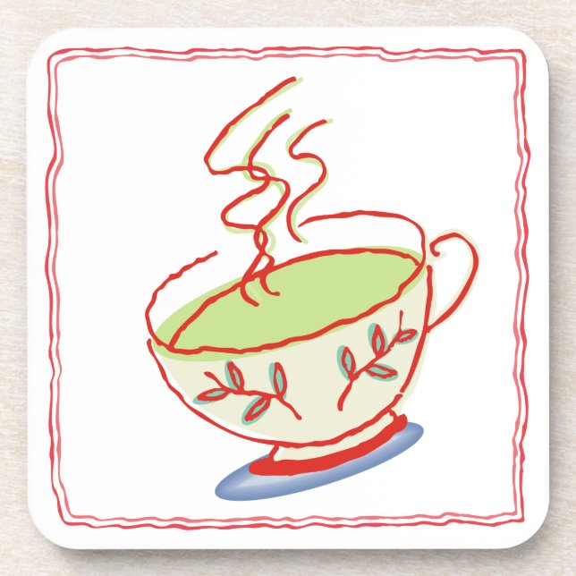 Ensemble de dessous de verre de tasse de thé (Devant)