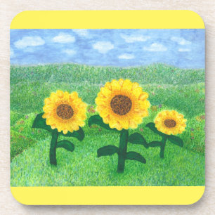 Ensemble de dessous de verre de tournesols de