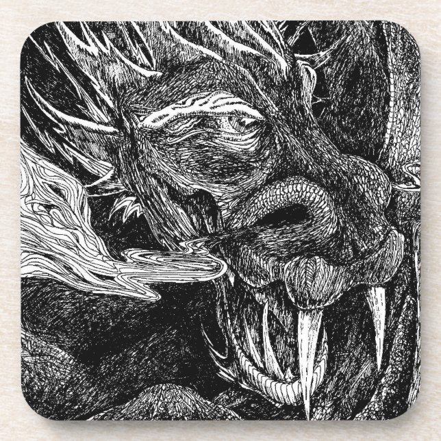Ensemble de dessous de verre Dragon (Devant)