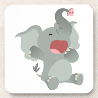 Ensemble de Dessous de verre Eléphants Cartoon Sle