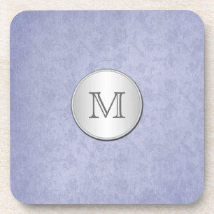 Ensemble de Dessous de verre en argent fumé bleu m