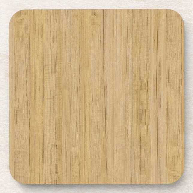ensemble de dessous de verre en bois jaune foncé (Devant)