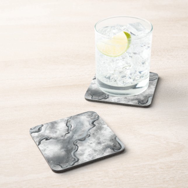 Ensemble de dessous de verre en marbre Cadeau (Côté Droit)