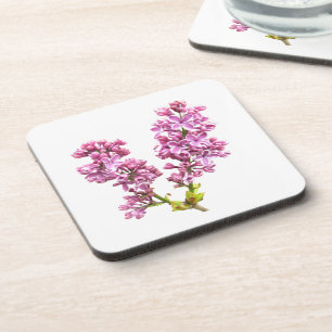 Ensemble de dessous de verre - Fleurs Lilac