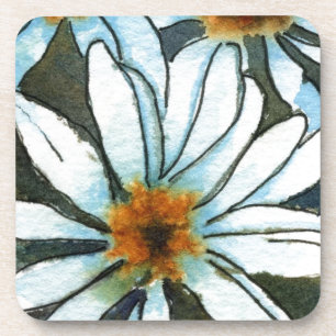 Ensemble de Dessous de verre floraux "Daisy #1"