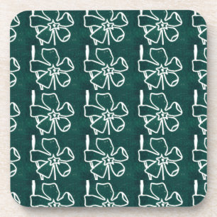 Ensemble de Dessous de verre floraux "Green Vinca