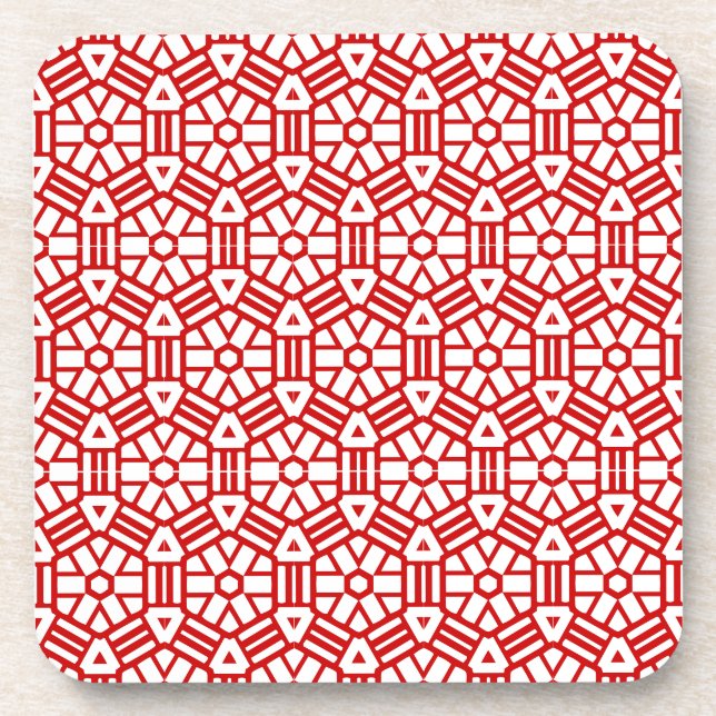 Ensemble de dessous de verre - Hexagon avec Barres (Devant)