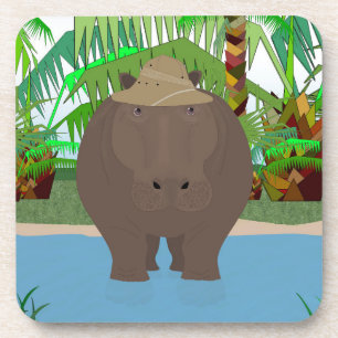 Ensemble de Dessous de verre Hippopotamus