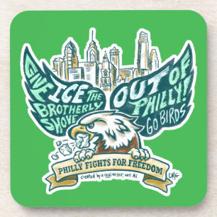 Ensemble de dessous de verre ICE Out / Go Birds!