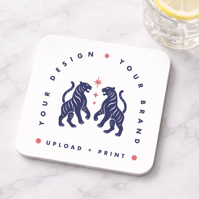 Ensemble de dessous de verre personnalisés | Vos d (Upload your artwork and turn this coaster into custom branded merch or a stylish gift)