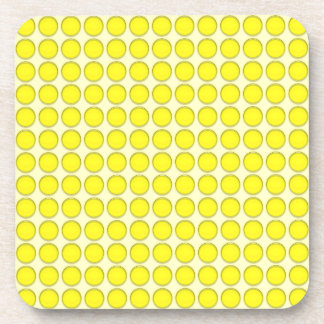 Ensemble de dessous de verre - Points Jaunes