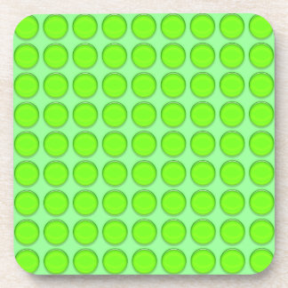 Ensemble de dessous de verre - Points verts