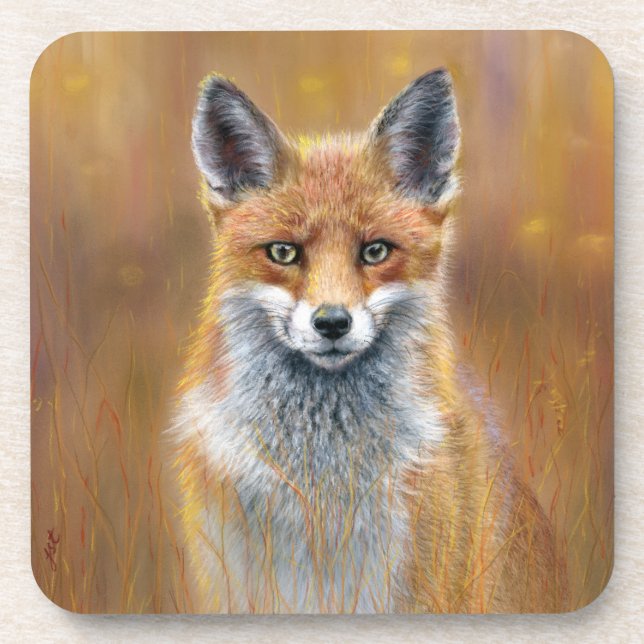 Ensemble de dessous de verre renard.  (Devant)
