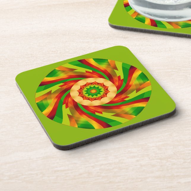 Ensemble de dessous de verre - Twirl couleur et Fl (Côté gauche)