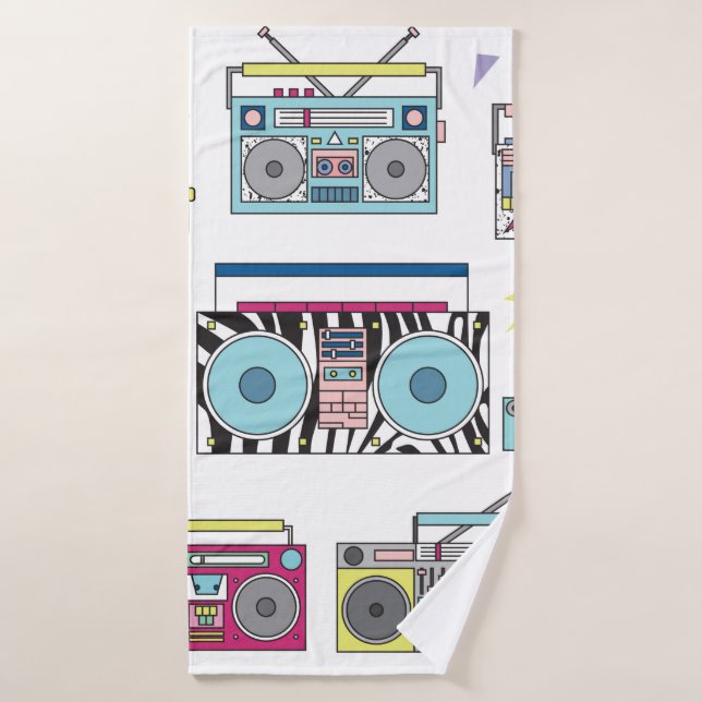 Ensemble de divers lecteurs de cassettes vintages. (Serviette de bain)