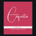 Ensemble de Étiquette de nourriture et de boisson<br><div class="desc">La typographie moderne Noël étiquette coquito rouge.</div>