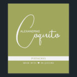 Ensemble de Étiquette de nourriture et de boisson<br><div class="desc">La typographie moderne étiquette coquito vert de Noël.</div>