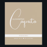 Ensemble de Étiquette de nourriture et de boisson<br><div class="desc">La typographie moderne sable coquito beige étiquette.</div>