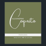 Ensemble de Étiquette de nourriture et de boisson<br><div class="desc">La typographie moderne étiquette coquito vert de Noël.</div>