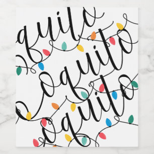 Ensemble de Étiquettes Coquito Christmas Food and