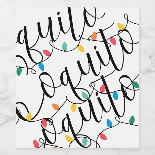 Ensemble de Étiquettes Coquito Christmas Food and  (Étiquettes simples)