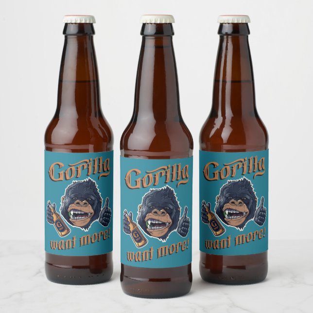 Ensemble de Étiquettes de la bière de Gorilla (Bouteilles)