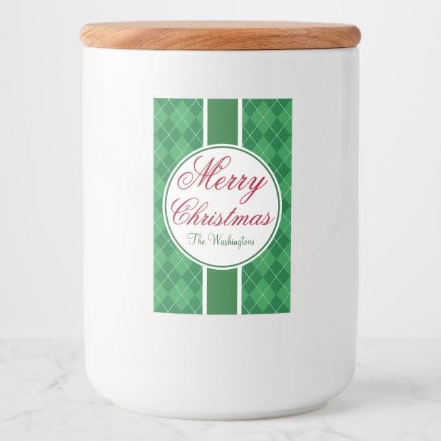 Ensemble de Étiquettes Festive Green Food and Beve (Devant)