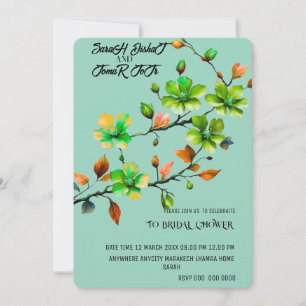 Ensemble de Faire-part de mariage Vertes Sage, Mar