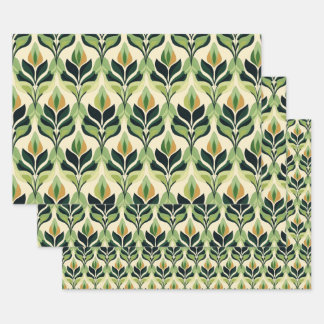 Ensemble de feuilles plates de papier d'emballage 